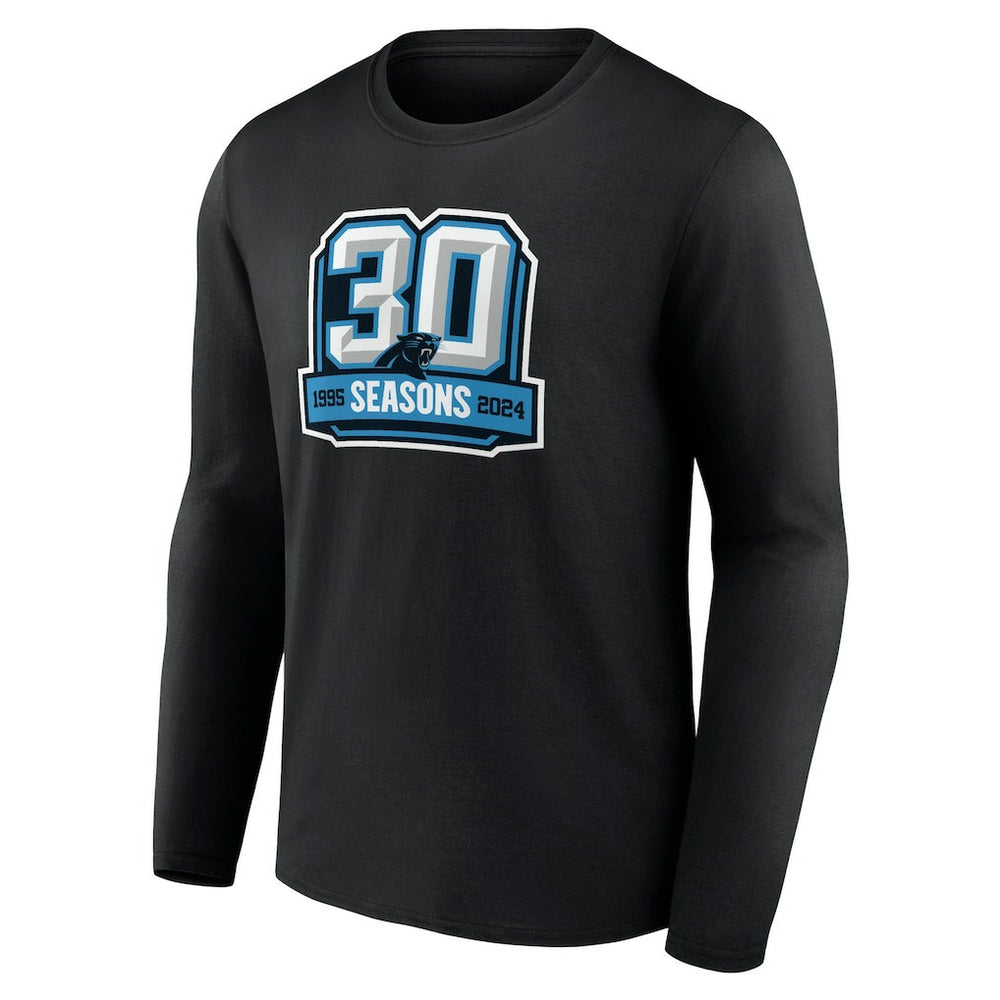 Carolina Panthers 30th Anniversary Long Sleeve T-Shirt - Black - NFL