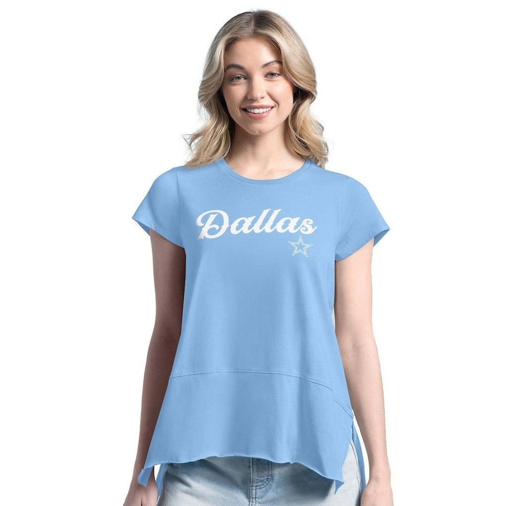 Dallas Cowboys Margaritaville Women's Gametime Is Paradise T-Shirt - Light Blue - NFL