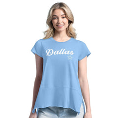 Dallas Cowboys Margaritaville Women's Gametime Is Paradise T-Shirt - Light Blue - NFL