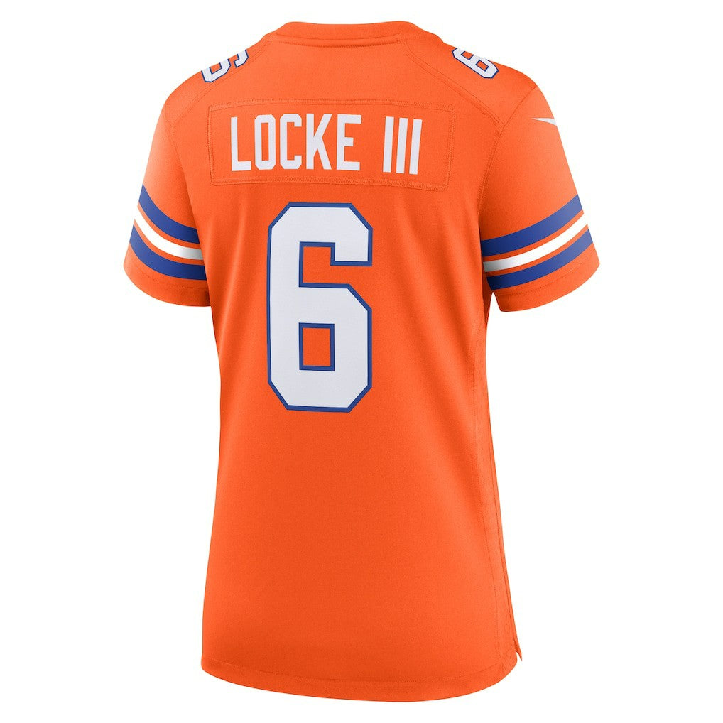 P.J. Locke III Denver Broncos Women's Mile High Collection 1977 Throwback Player Game Jersey - Orange - Nike
