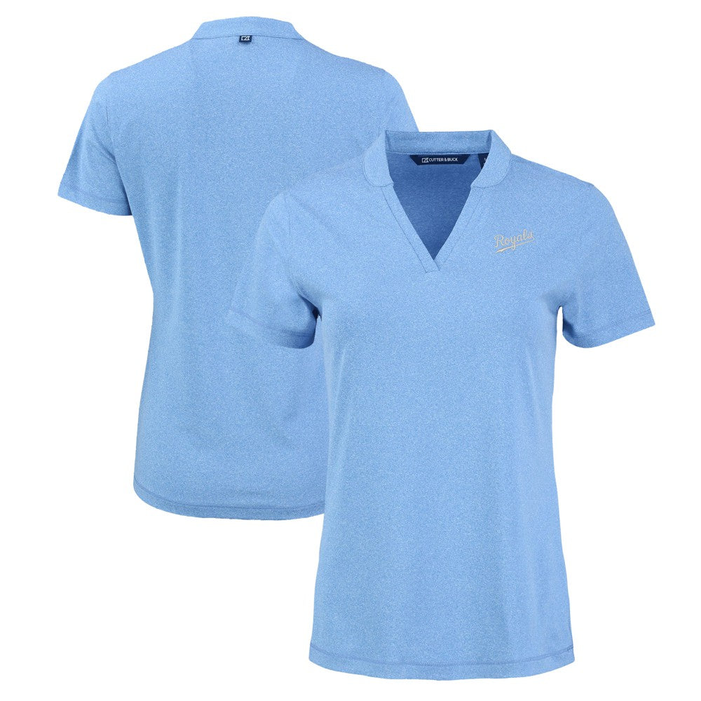 Kansas City Royals Cutter & Buck Women's Forge Stretch Blade DryTec V-Neck Polo Near Me