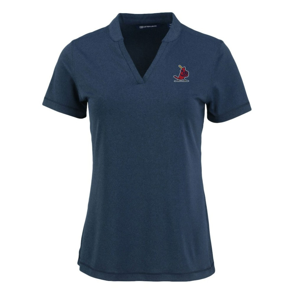 St. Louis Cardinals Cutter & Buck Women's Forge Stretch Blade DryTec V-Neck Polo Online