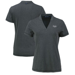 Tampa Bay Rays Cutter & Buck Women's Forge Stretch Blade DryTec V-Neck Polo Sale
