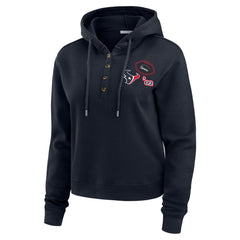 Houston Texans WEAR by Erin Andrews Women's Plus Size Waffle Hoodie Pullover Top - Navy - NFL