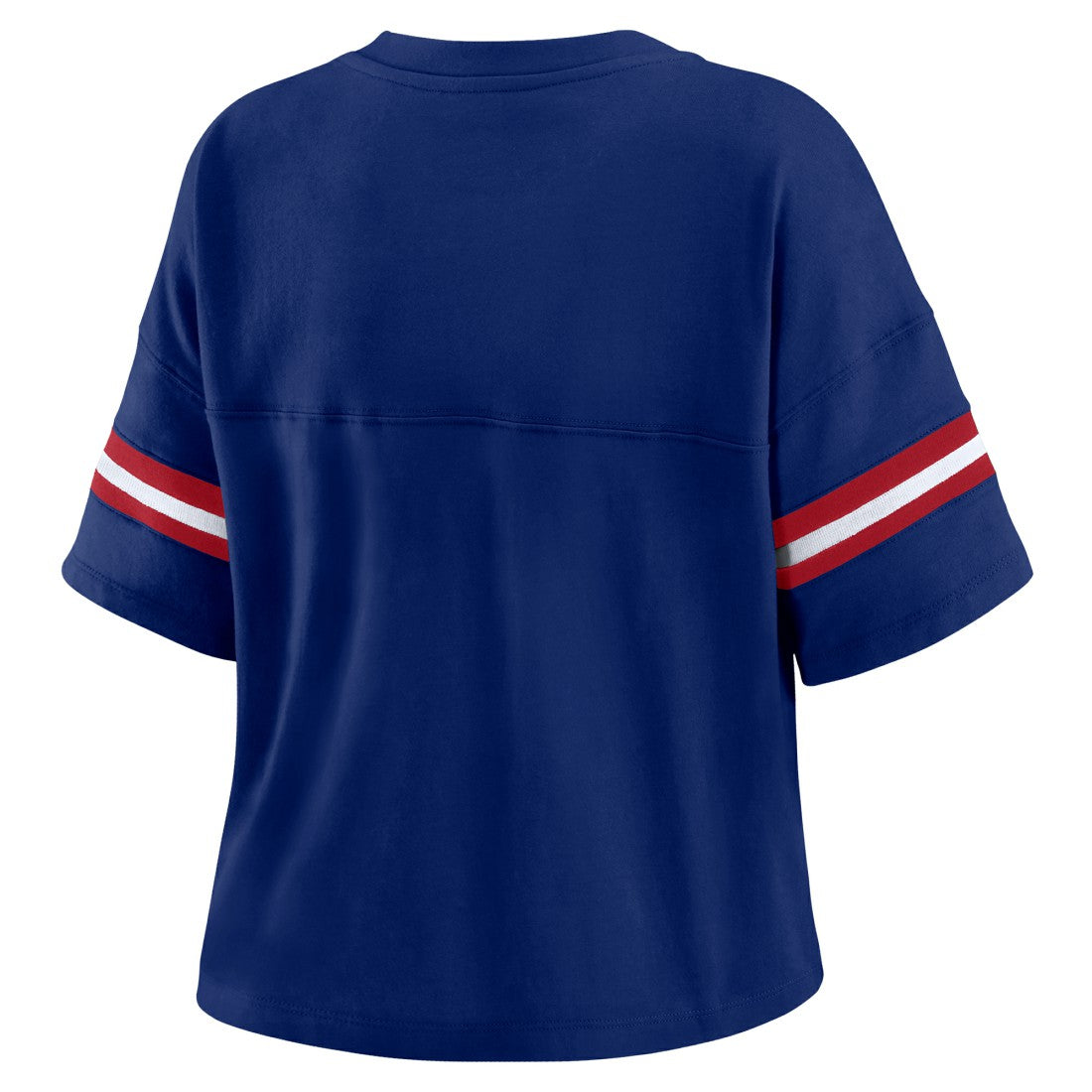 New York Giants WEAR by Erin Andrews Women's Plus Size Color Block Boxy T-Shirt - Royal/White - NFL