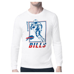 Buffalo Bills Starter Player Grid Graphic Long Sleeve T-Shirt - White - NFL