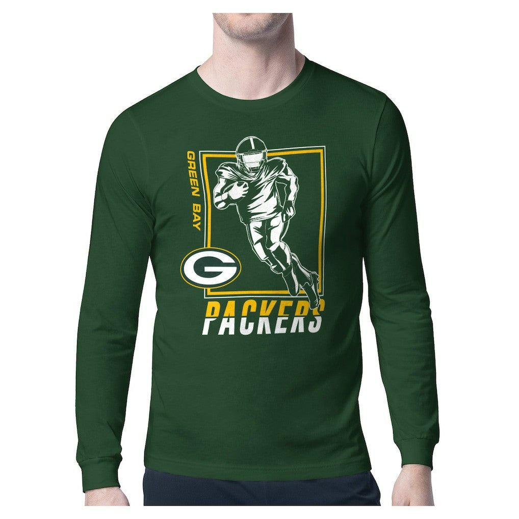 Green Bay Packers Starter Player Grid Graphic Long Sleeve T-Shirt - Olive - NFL