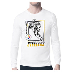 Pittsburgh Steelers Starter Player Grid Graphic Long Sleeve T-Shirt - White - NFL