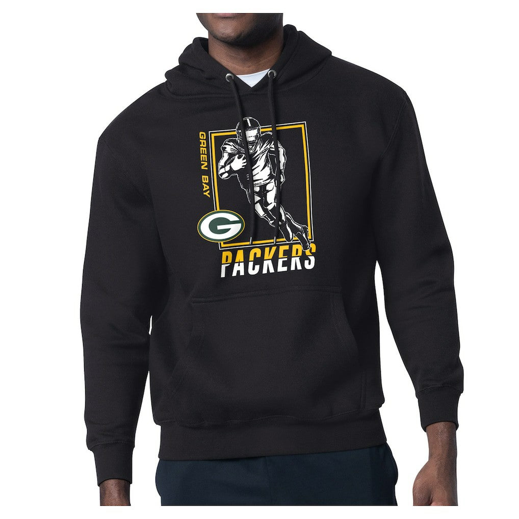 Green Bay Packers Starter Player Grid Pullover Hoodie - Black - NFL