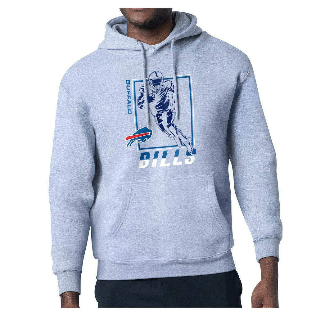 Buffalo Bills Starter Player Grid Pullover Hoodie - Heather Gray - NFL