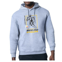 Pittsburgh Steelers Starter Player Grid Pullover Hoodie - Heather Gray - NFL