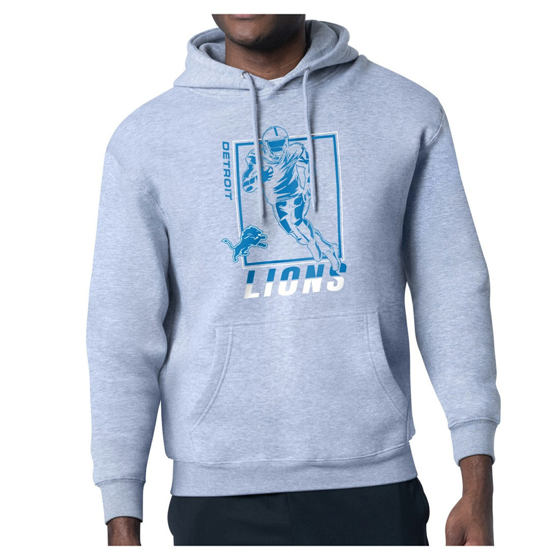 Detroit Lions Starter Player Grid Pullover Hoodie - Heather Gray - NFL