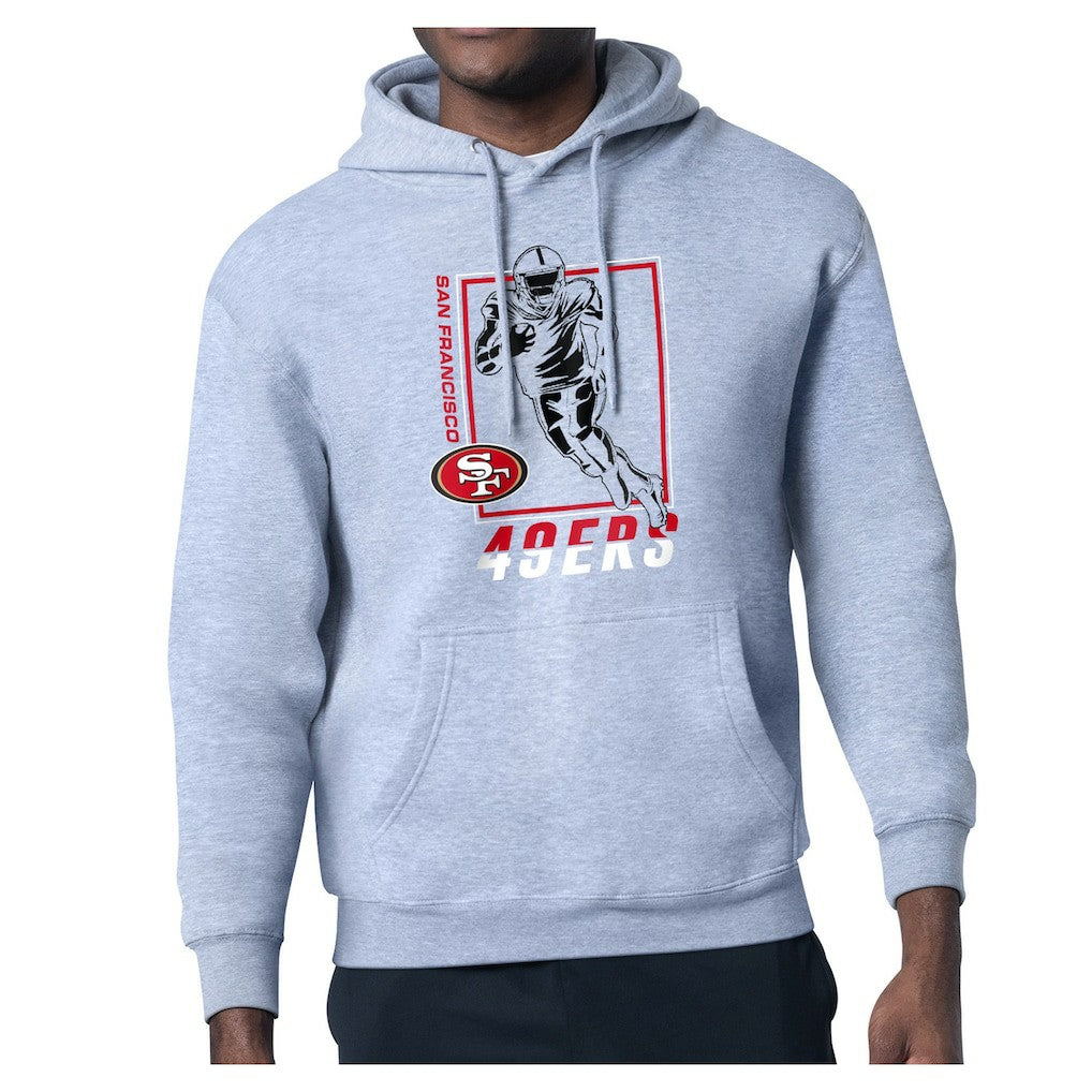 San Francisco 49ers Starter Player Grid Pullover Hoodie - Heather Gray - NFL