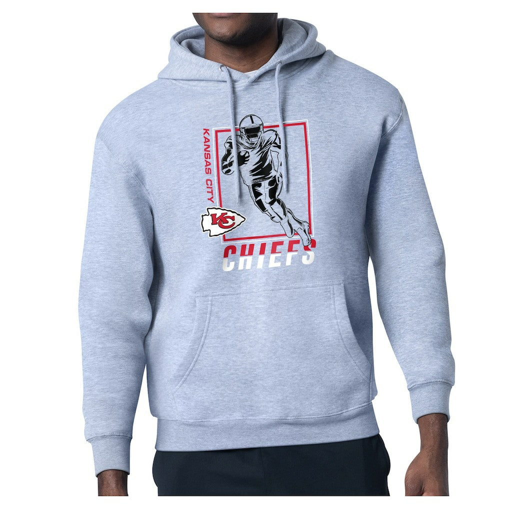Kansas City Chiefs Starter Player Grid Pullover Hoodie - Heather Gray - NFL