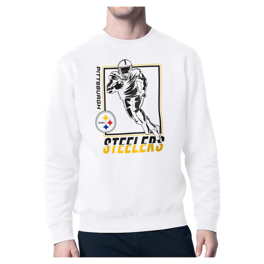 Pittsburgh Steelers Starter Player Grid Pullover Sweatshirt - White - NFL