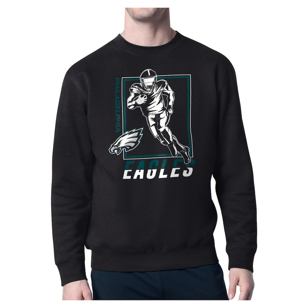 Philadelphia Eagles Starter Player Grid Pullover Sweatshirt - Black - NFL