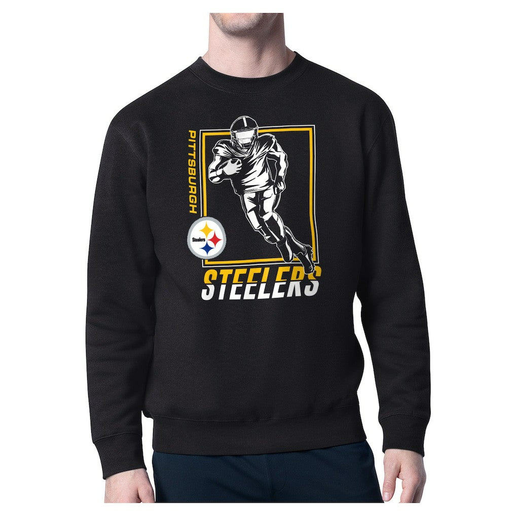 Pittsburgh Steelers Starter Player Grid Pullover Sweatshirt - Black - NFL