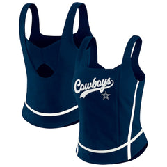 Dallas Cowboys WEAR by Erin Andrews Women's Square Neck Tank Top - Navy - NFL