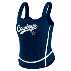 Dallas Cowboys WEAR by Erin Andrews Women's Square Neck Tank Top - Navy - NFL