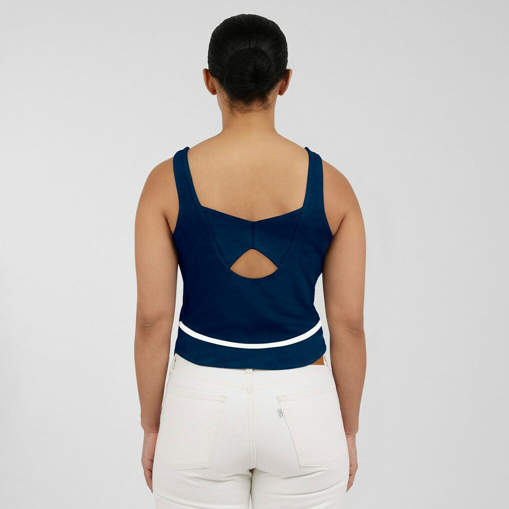 Dallas Cowboys WEAR by Erin Andrews Women's Square Neck Tank Top - Navy - NFL