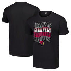Arizona Cardinals Starter Four Team Name Logo T-Shirt - Black - NFL