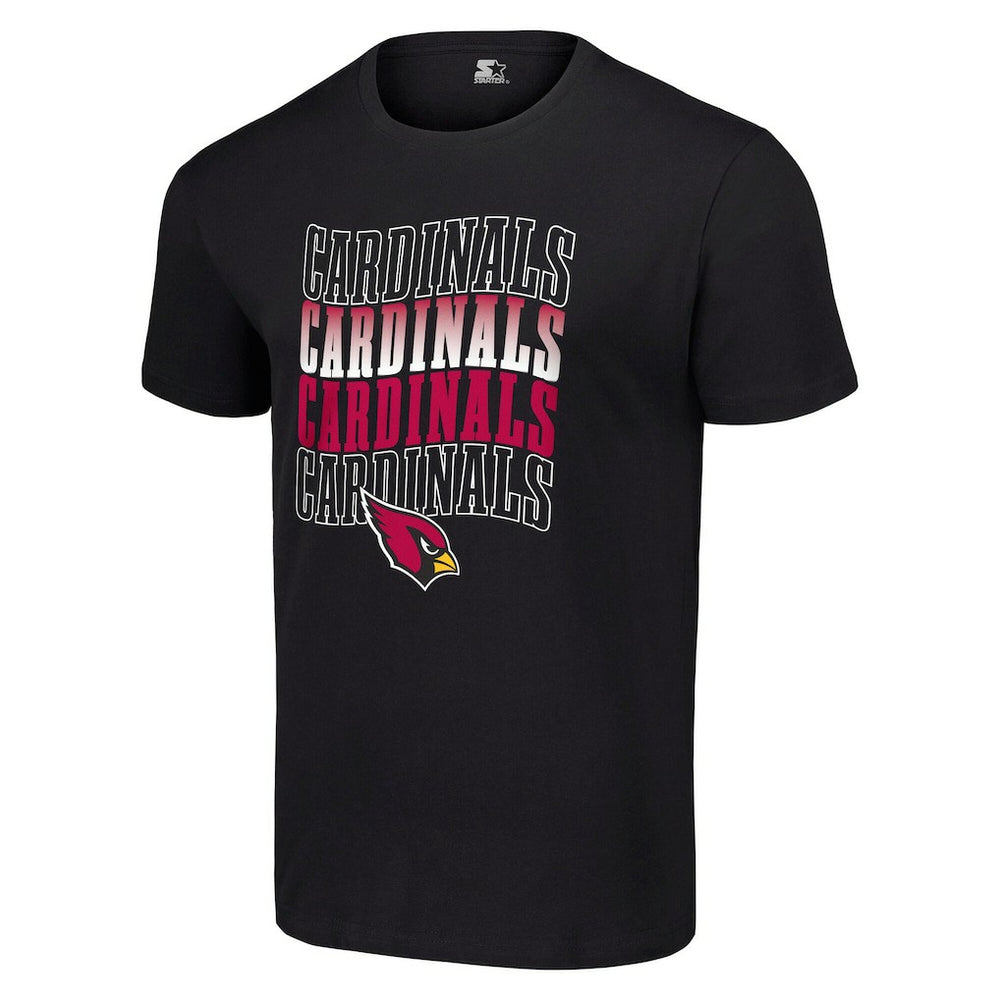 Arizona Cardinals Starter Four Team Name Logo T-Shirt - Black - NFL