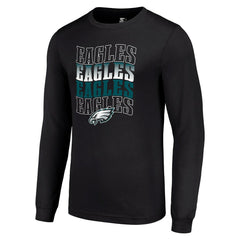 Philadelphia Eagles Starter Team Name Graphic Long Sleeve T-Shirt - Black - NFL