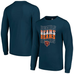 Chicago Bears Starter Team Name Graphic Long Sleeve T-Shirt - Navy - NFL
