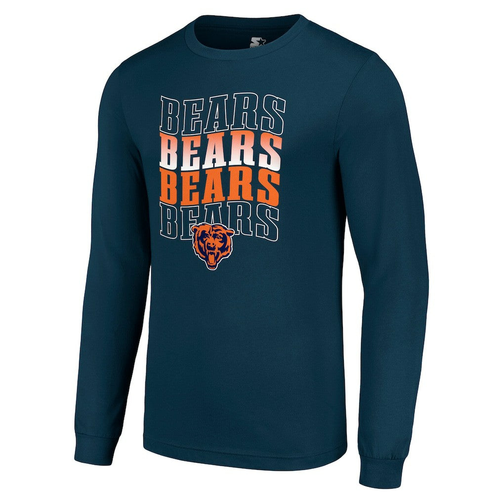 Chicago Bears Starter Team Name Graphic Long Sleeve T-Shirt - Navy - NFL