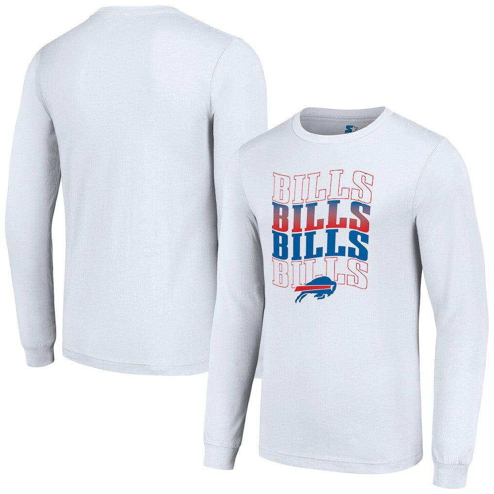 Buffalo Bills Starter Team Name Graphic Long Sleeve T-Shirt - White - NFL