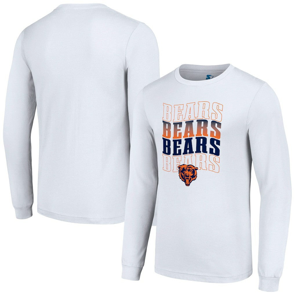 Chicago Bears Starter Team Name Graphic Long Sleeve T-Shirt - White - NFL