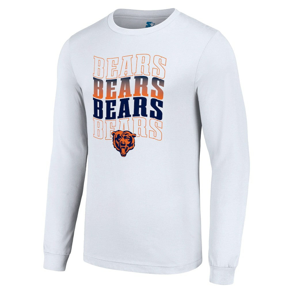 Chicago Bears Starter Team Name Graphic Long Sleeve T-Shirt - White - NFL
