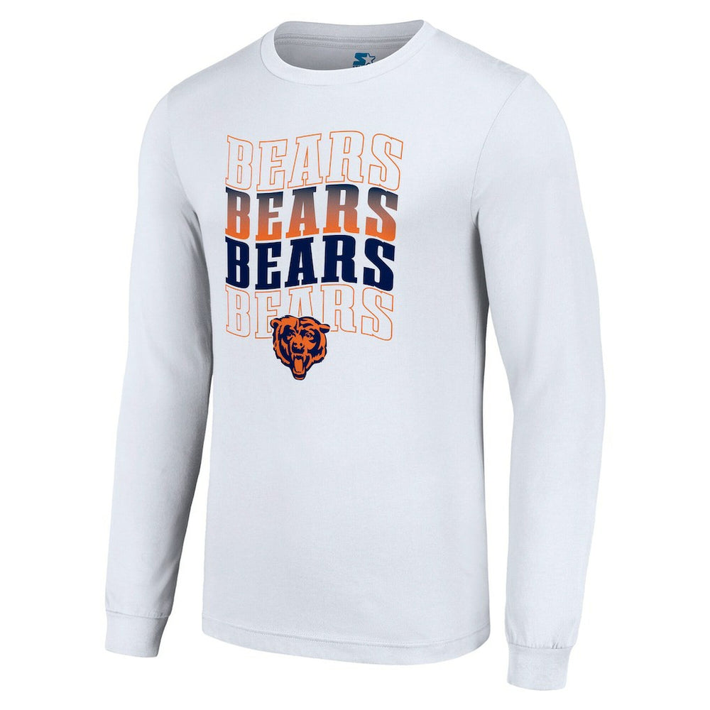 Chicago Bears Starter Team Name Graphic Long Sleeve T-Shirt - White - NFL