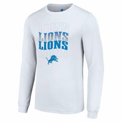 Detroit Lions Starter Team Name Graphic Long Sleeve T-Shirt - White - NFL