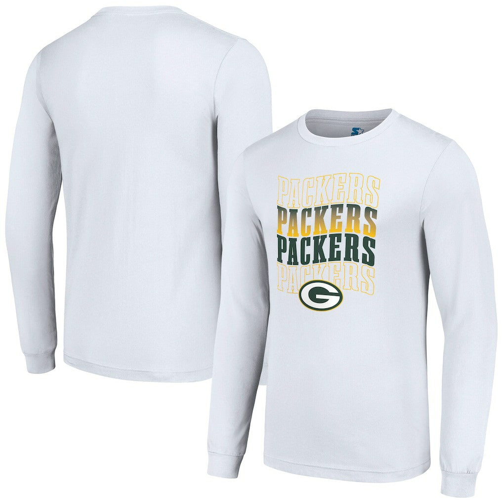 Green Bay Packers Starter Team Name Graphic Long Sleeve T-Shirt - White - NFL