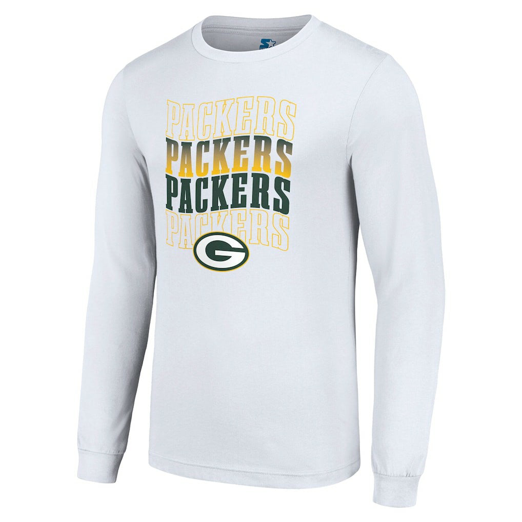 Green Bay Packers Starter Team Name Graphic Long Sleeve T-Shirt - White - NFL