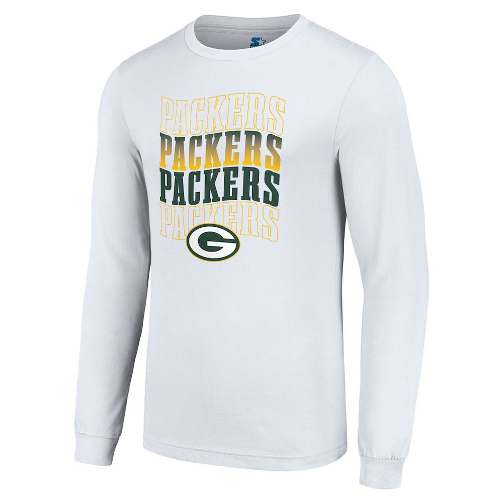 Green Bay Packers Starter Team Name Graphic Long Sleeve T-Shirt - White - NFL