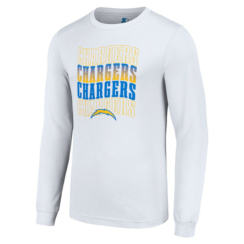 Los Angeles Chargers Starter Team Name Graphic Long Sleeve T-Shirt - White - NFL