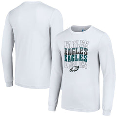 Philadelphia Eagles Starter Team Name Graphic Long Sleeve T-Shirt - White - NFL