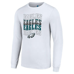 Philadelphia Eagles Starter Team Name Graphic Long Sleeve T-Shirt - White - NFL