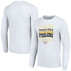 Pittsburgh Steelers Starter Team Name Graphic Long Sleeve T-Shirt - White - NFL