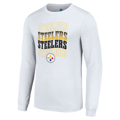 Pittsburgh Steelers Starter Team Name Graphic Long Sleeve T-Shirt - White - NFL