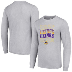 Minnesota Vikings Starter Team Name Graphic Long Sleeve T-Shirt - Heather Gray - NFL