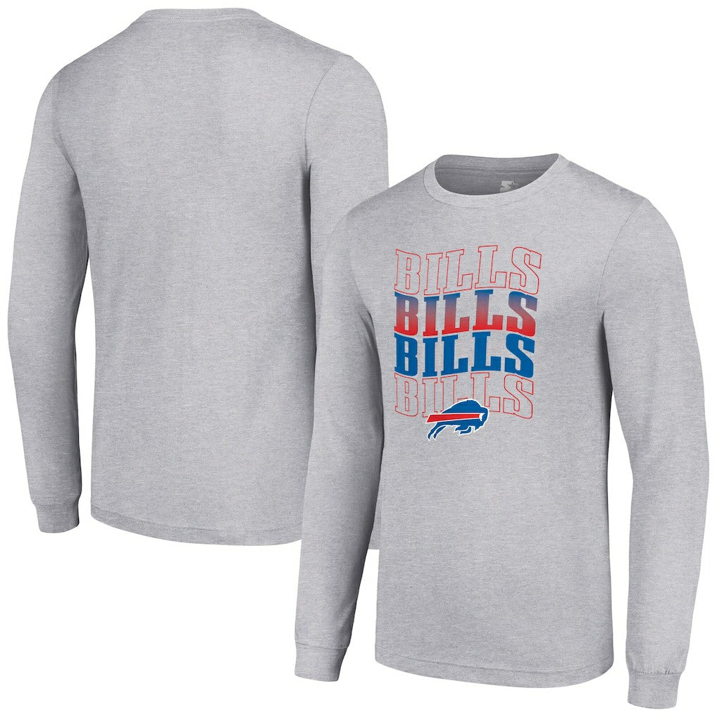 Buffalo Bills Starter Team Name Graphic Long Sleeve T-Shirt - Heather Gray - NFL