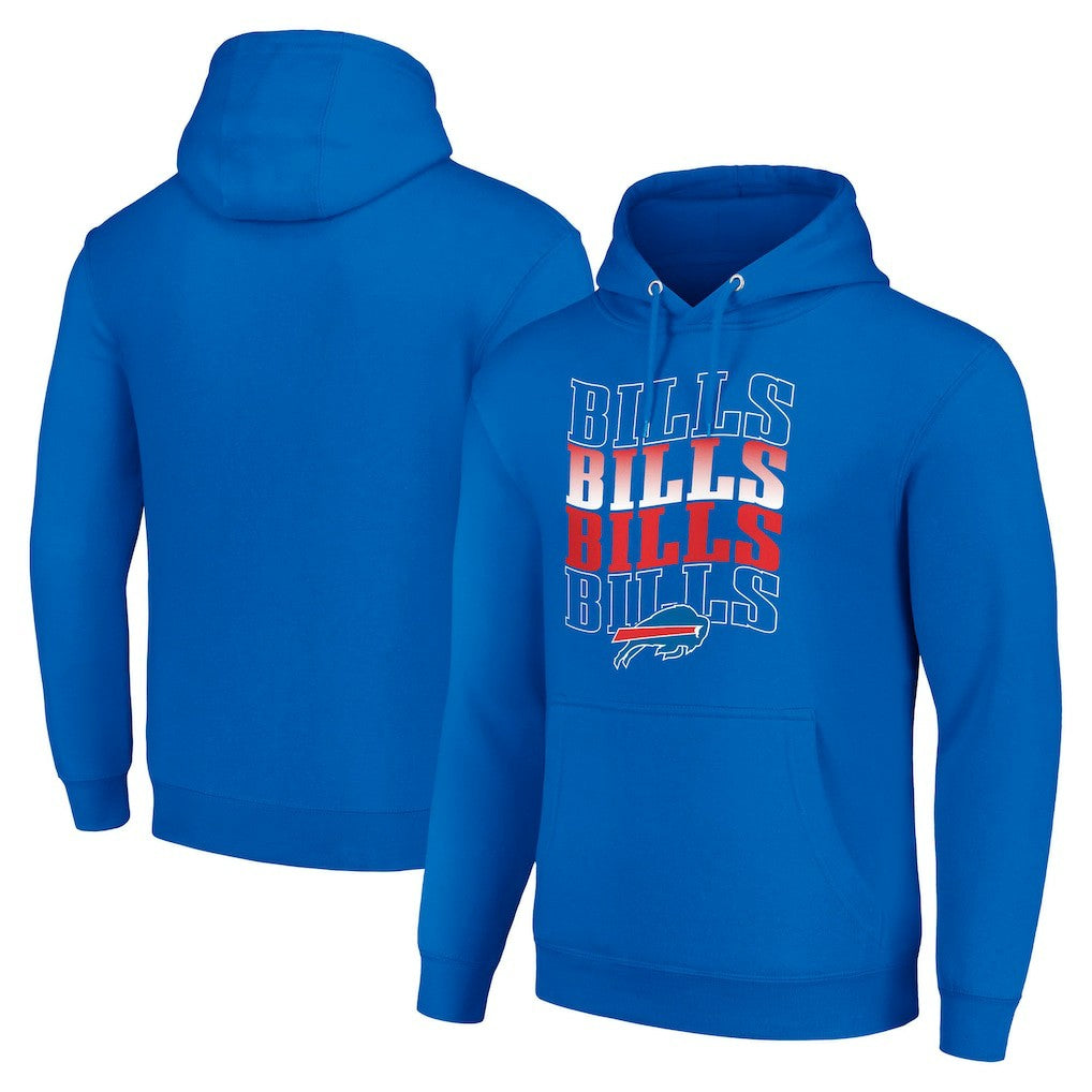 Buffalo Bills Starter Four Team Name Logo Fleece Pullover Hoodie - Royal - NFL