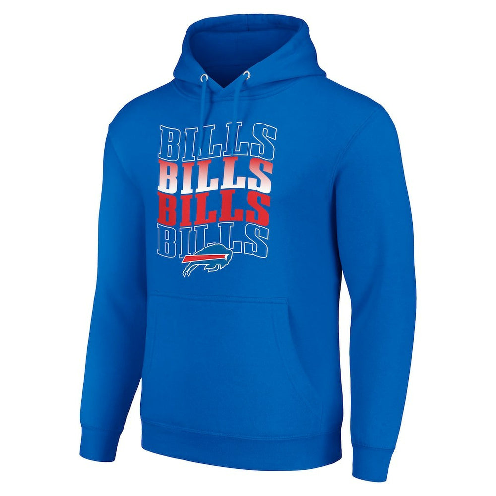 Buffalo Bills Starter Four Team Name Logo Fleece Pullover Hoodie - Royal - NFL