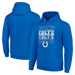 Indianapolis Colts Starter Four Team Name Logo Fleece Pullover Hoodie - Royal - NFL