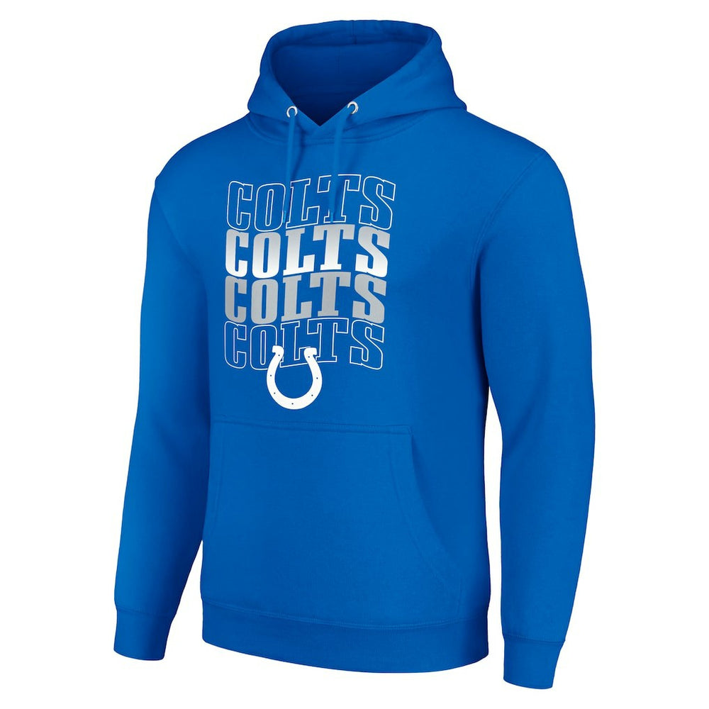 Indianapolis Colts Starter Four Team Name Logo Fleece Pullover Hoodie - Royal - NFL