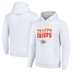 Kansas City Chiefs Starter Four Team Name Logo Fleece Pullover Hoodie - White - NFL