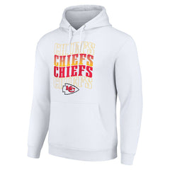 Kansas City Chiefs Starter Four Team Name Logo Fleece Pullover Hoodie - White - NFL